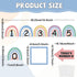 Number Line for Classroom Wall, Macaron Rainbow Bulletin Board for Students, Home School Decor