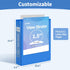 SUNEE 3 Ring Binder 1.5 Inch, Clear View PVC-Free Binder for School or Office Supplies, Blue