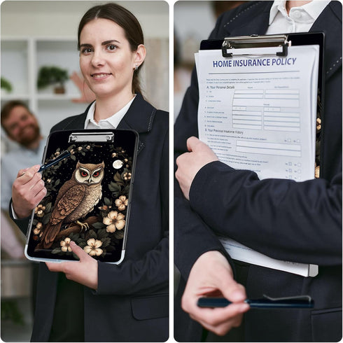 Metal Clipboard with Storage - High Capacity Nursing Clipboards with Pen Holder for School & Office