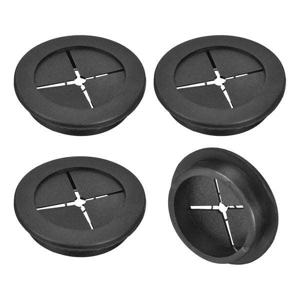 uxcell 4 Pcs 2 Inch Desk Grommet, Flexible Rubber Wire Hole Cover for Office Computer Desk