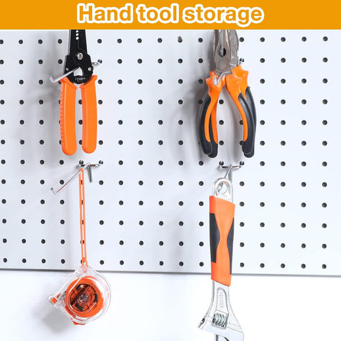 100 Pack Stainless Steel Peg Board Hooks, 8 Inch Hanging Holders for 1/8 and 1/4 Pegboard, Garage Storage Organizer