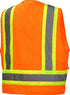 Pyramex RVZ2420 Series Class 2 Surveyor's Safety Vest with 6 Pockets, Hi Vis Orange, Extra Large