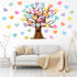 Gersoniel 90 Pieces Classroom Tree Bulletin Board Set, Summer Tree Decoration with Conversation Heart Leaves