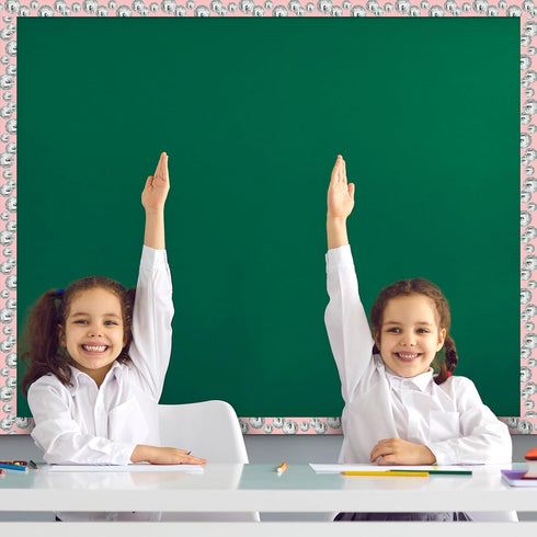 Bulletin Board Border 65 Feet Decorative Straight Wavy Rolled Trim for Classroom Back to School Decor
