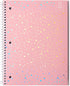 Yoobi College Ruled Spiral Notebook Set, 3-Pack, 1 Subject, 150 Perforated Sheets, Pink, Purple & Black Patterns