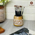 Mie Creations Designer Pencil Holder for Desk, Cute Wooden Paintbrush Cup, Office Desktop Organizer for Art Supplies