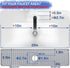 20 inch 10 20 5.5, Amerner Kitchen Sink Splash Guard, Large Slope & Adaptable Hole Faucet Mat for Kitchen Sink