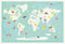 Our World Interactive Map Print, 11x14 Inch, Children's Wall Art, Educational Nursery Décor