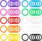 DEVPSISR 50Pcs Loose Leaf Binder Rings Colorful Book Plastics Notebook Paper Ring for
