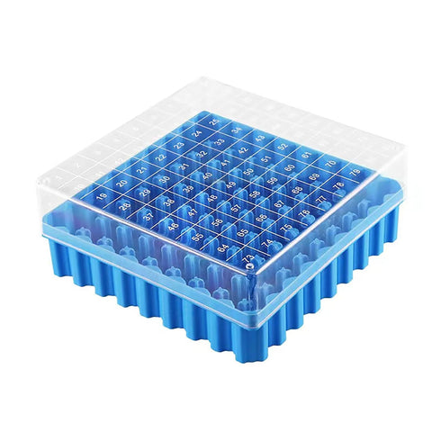 Cryogenic Storage Box - PC Cryogenic Boxes,Blue/81-Well,for 0.5, 1.5 and 2.0mL Cryotubes (Pack of 1)