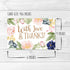 Hadley Designs 24 Floral Thank You Cards with Envelopes, Bulk Housewarming, Wedding, Baby Shower, Graduation