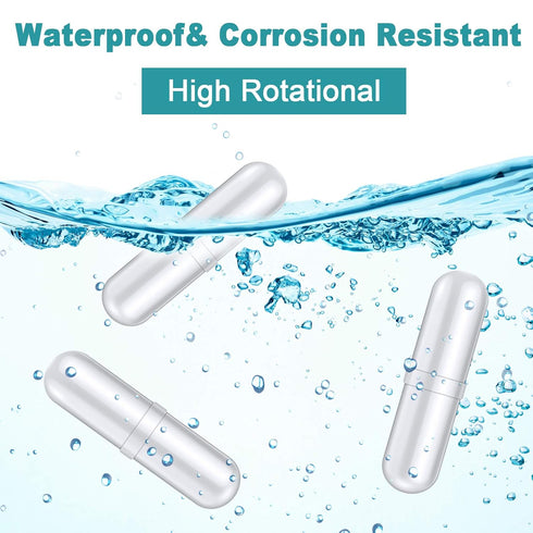 Magnetic Stir Bar White Stir Rod with Ring Shape Magnet Stirrer Mixer for Laboratory (16 Pieces, 35 mm/1.38 Inch)