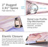 Ospelelf 3 Ring Binder 2 Inch, Cute Pink Marble Binder for Letter Size (11" x 8.5") with 5 Tab Dividers and Labels