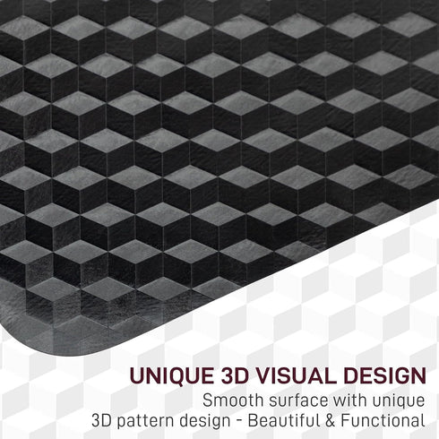 EHVTIZ 36"x48" 3D Chair Mat for Hard Floors, Geometric Textured Floor Protector, Heavy-Duty Office & Home Carpet