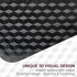 EHVTIZ 36"x48" 3D Chair Mat for Hard Floors, Geometric Textured Floor Protector, Heavy-Duty Office & Home Carpet