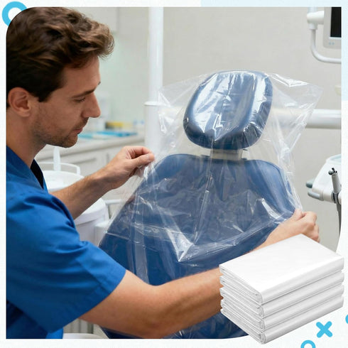 ForraFun 400 27" 24" Pcs x Disposable Dental Half Chair Covers for Backrest, Headrest, Clear Waterproof Protection