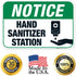 12x18 Inches, 55 Hand Sanitizer Station Sign, mil Thick HDPS (high Density polystyrene), Made in USA