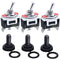 Twidec 3Pcs Heavy Duty Rocker Toggle Switch 16A 250V AC SPDT 2 Position 3 Pin ON/ON with Metal Boot Cap Cover