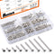 210-Pcs 304 Stainless Steel Round Pan Head Phillips Cross Wood Screws Assortment Kit, # 6 5/16'' to 1-1/2''