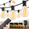 Sikitul 30FT LED Outdoor String Lights with Remote, One Continuous Strand Patio Lights