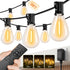 Sikitul 30FT LED Outdoor String Lights with Remote, One Continuous Strand Patio Lights