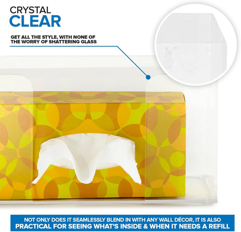 Stock Your Home Acrylic Single Gloves Dispenser, Wall Mount Glove Holder for Kitchen and Office