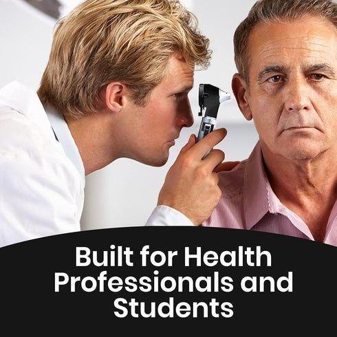 Zyrev ZetaLife Otoscope - Pocket Size Ear Scope with Light for Ear Infection Detection (Black Color)