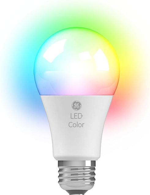 Bulbs A19 Bulbs (2 Pack) GE LED+ Color Changing LED Light with Remote, No App or Wi-Fi Required, Standard