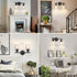 2 FOLKSMATE Bathroom Light Fixtures, Light Matte Black Vanity Light, Vintage Wall Sconces Lighting, Modern Bath Wall