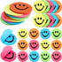 Gersoniel 10 Packs 3" Smile Sticky Notes, Round Smile Face Self Stick Note Pads, 30 Sheets Each for Office