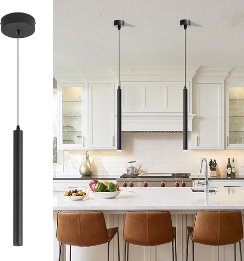 Pendant Lights Kitchen Island, Modern Black Pendant Light for Bedroom Bedside Sofa