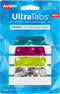 Avery Margin Ultra Tabs, 2.5" x 1", Holographic Jewel Tone Colors, 16 Repositionable Page Tabs (74147)