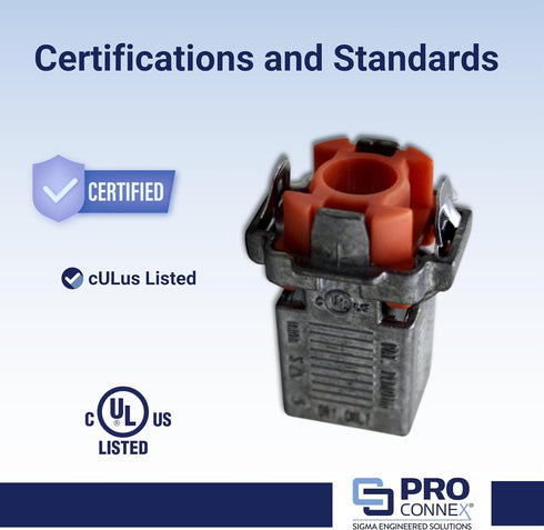 SIGMA ENGINEERED SOLUTIONS ProConnex C-570 Double Snap Lock AC/MC Connector, 25-Pack
