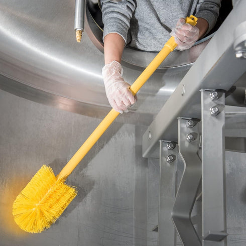 SPARTA Industrial Tank Brush, 30 Inch Pipe Brush with Handle for Commercial Kitchens, Polyester, Yellow