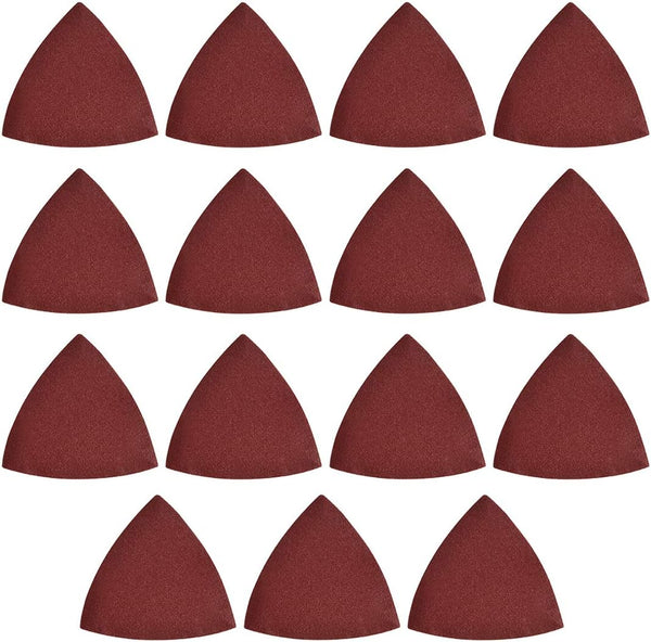uxcell Detail Sander Sandpaper, Triangular Sanding Paper, 180 Grits, 15pcs Hook and Loop Pads