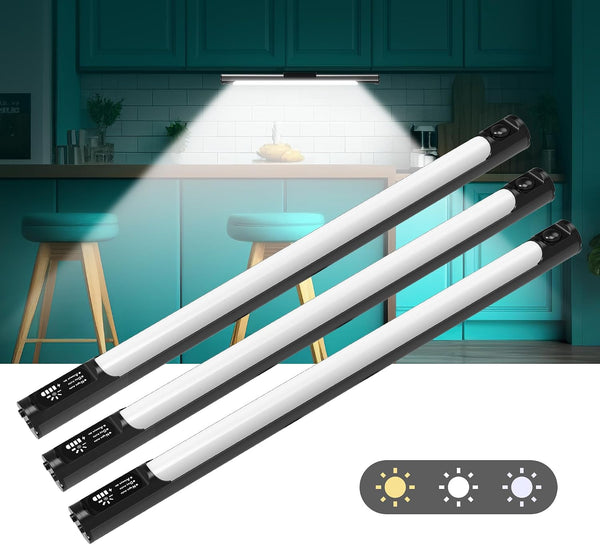Under Cabinet Lights, 3 Color Dimmable Motion Sensor Light Indoor, 14 Inch