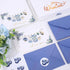 50 4 6 Inch Whaline Pcs Baby Shower Thank You Cards Greeting Cards with Envelopes Stickers Gold Foil Blue Berry Plaid