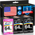 Cartlee Remanufactured Ink Cartridge Replacement for HP 64 XL 64XL for Envy Photo 6252 6255 6258 7120 7155 7158 7164