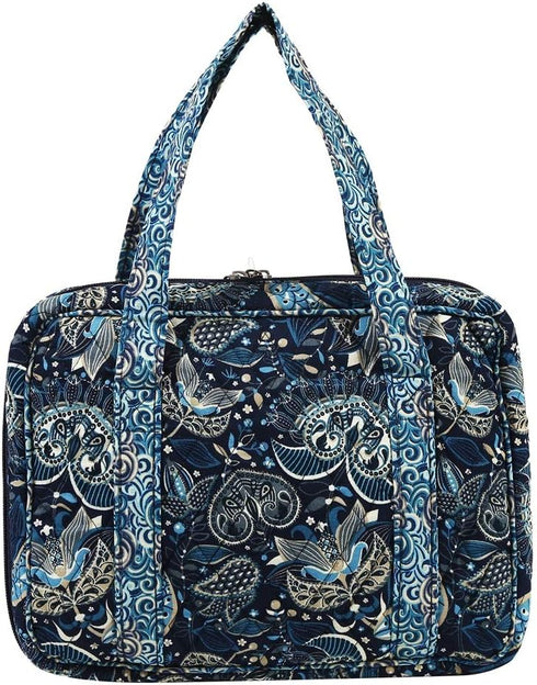 DIWI Quilted Bible Cover - Extra Large Sizes (11.25 x 8.25 x 2.75 Inches), Bible Tote Case, C2 Royal Blue