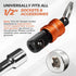 Swozzto 1/2" 5PCS Set,Heavy-Duty Toolbox,Drive Socket Holder Keychain Quick-Release Organizer with Locking Clip,Impact