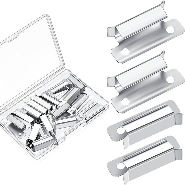 Hotop 16 Pcs 3D Bed Clips Clamp, Stainless Steel Glass Bed Clips Compatible with Ender 3, 5, CR-20 Pro, 3 V2, 3S,