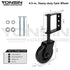 4.3" Heavy Duty Spring Loaded Gate Caster with Bearing, Drag Gate Wheels with 360° Swivel for Wooden Gate Fence, Metal Tube Gate, Anti Sag Gate Kit with Bear, 330 Lbs Capacity, 1 Pac, Black
