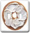3dRose Bagel With Cream Cheese Isolated On White double toggle switch