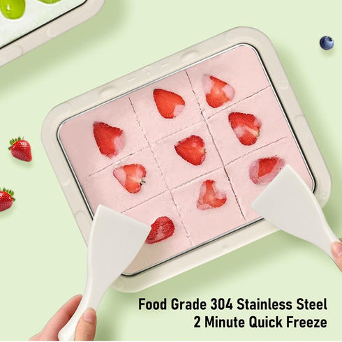 2 Frozen Zerodis Rolled Ice Cream Maker, Stainless Steel Freeze Plate with Scrapers Ideal for Making Rolled Ice Cream