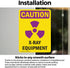 (2 Pack) X-Ray Equipment OSHA Caution Radiation Sign 5 Inch X 3.5 Inch Vinyl Label Decal Sticker, Weather Resistant