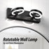 Fixtures,15inch 2 350 LED Bathroom Light Black Vanity Lights, Modern Light Acrylic Wall Sconces, Rotatable Wall