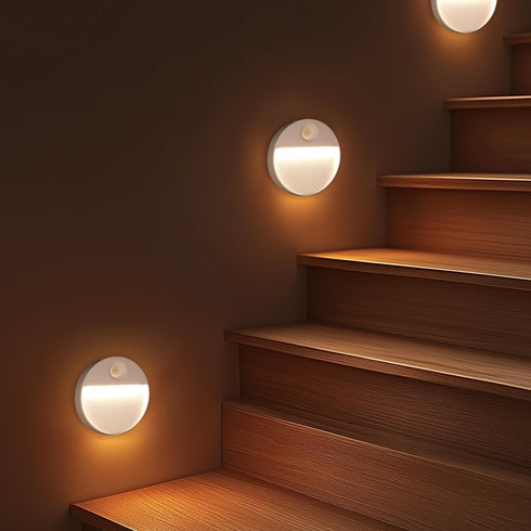 2 Pack Dimmable Closet 3 DAMI Rechargeable Motion Sensor Night Light Indoor, - LED Lights with Color Temperatures