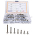 Flanged Hex Head Bolts Assortment Kit, 70 Pcs M5 Flange Hexagon Screws, Stainless Steel Hardware Accessory
