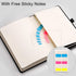 EMSHOI A5 Graph Paper Notebook, 256 Pages, Hard Cover, 120gsm Thick Paper, Smooth PU Leather, Black