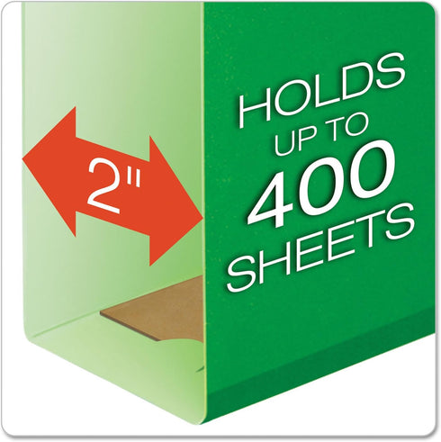Pendaflex 04152X2 BGR Extra Capacity Reinforced Hanging Folders, Bright Green